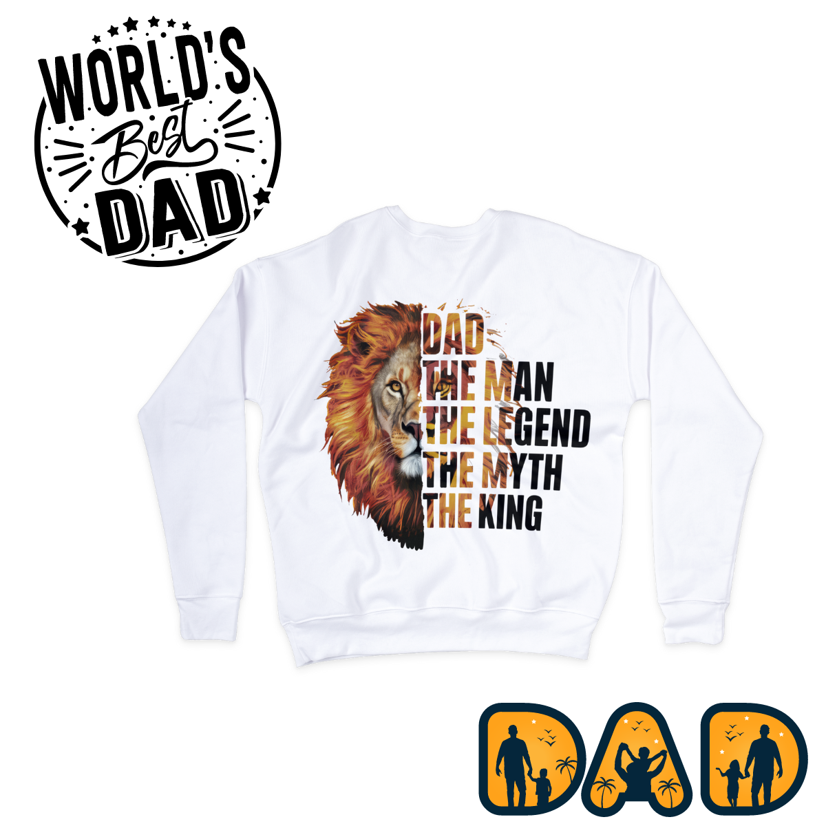 Dad The Myth-The Legend Crewneck Sweatshirt